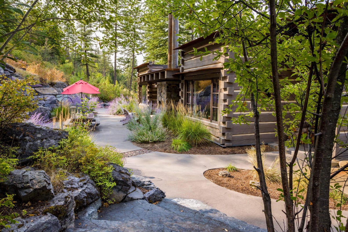 Old West Greets New At One-Of-A-Kind Chinked Log Home In Bigfork, Montana