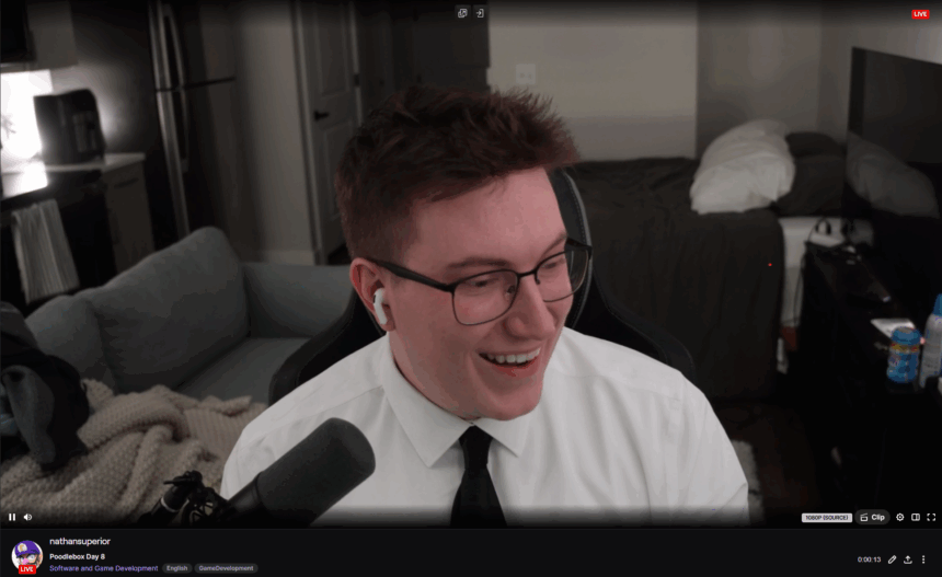 Nathan Dickson Finishes 24-Hour Charity Game Dev Stream in Support of Gamers Outreach Foundation